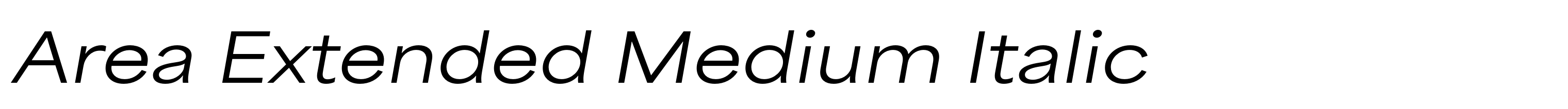 Area Extended Medium Italic